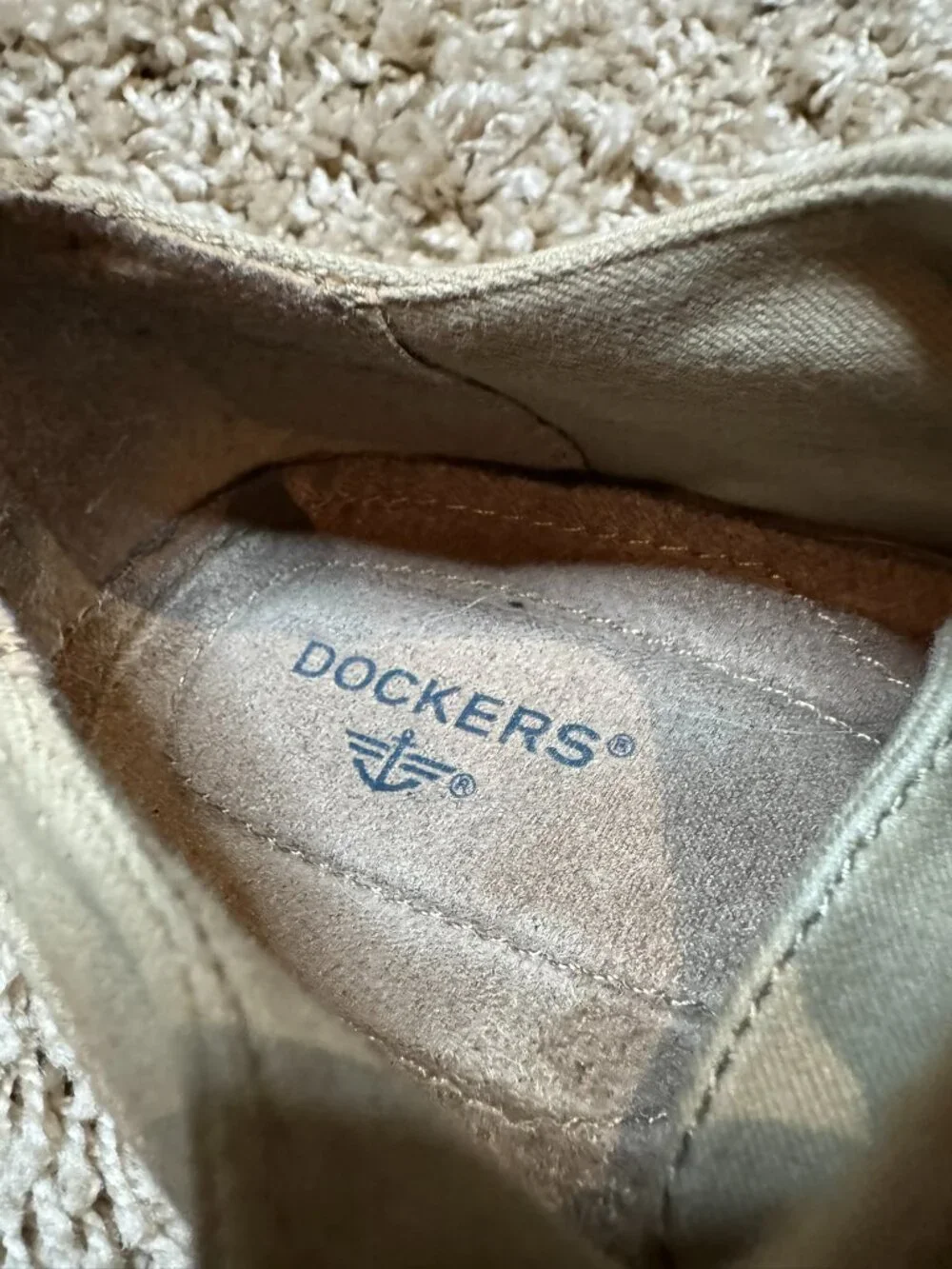 Docker's Size 10 Men's Khaki Oxfords